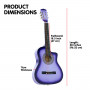 38in Pro Cutaway Acoustic Guitar with guitar bag - Purple Burst thumbnail 6