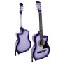 38in Pro Cutaway Acoustic Guitar with guitar bag - Purple Burst thumbnail 2