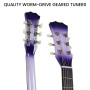 38in Pro Cutaway Acoustic Guitar with guitar bag - Purple Burst thumbnail 8