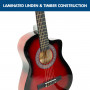 Karrera 38in Pro Cutaway Acoustic Guitar with guitar bag - Red Burst thumbnail 2