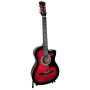 Karrera 38in Pro Cutaway Acoustic Guitar with guitar bag - Red Burst thumbnail 1