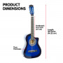 38in Cutaway Acoustic Guitar with guitar bag - Blue Burst thumbnail 7