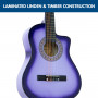38in Cutaway Acoustic Guitar with guitar bag - Purple Burst thumbnail 5