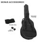 38in Cutaway Acoustic Guitar with guitar bag - Purple Burst thumbnail 6