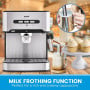 Pronti 1.6L Automatic Coffee Espresso Machine with Steam Frother thumbnail 8