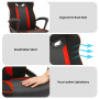 Sarantino Fayzo Racing Office Gaming Chair in Black and Red Desk Seat thumbnail 7