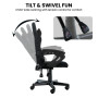 Sarantino Antre Kids Study Gaming Chair in Black thumbnail 7