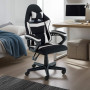 Sarantino Antre Kids Study Gaming Chair in Black and White Office Adjustable Height Chair thumbnail 9