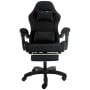 Sarantino Cueva Reclining High Back Office Gaming Chair Black Retractable Footrest Computer Seat thumbnail 1