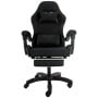 Sarantino Cueva Reclining High Back Office Gaming Chair Black Retractable Footrest Computer Seat thumbnail 3