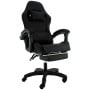 Sarantino Cueva Reclining High Back Office Gaming Chair Black Retractable Footrest Computer Seat thumbnail 1