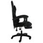 Sarantino Cueva Reclining High Back Office Gaming Chair Black Retractable Footrest Computer Seat thumbnail 4