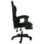 Sarantino Cueva Reclining High Back Office Gaming Chair Black Retractable Footrest Computer Seat thumbnail 5