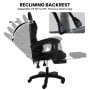 Sarantino Cueva Reclining High Back Office Gaming Chair Black Retractable Footrest Computer Seat thumbnail 7