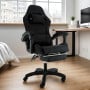 Sarantino Cueva Reclining High Back Office Gaming Chair Black Retractable Footrest Computer Seat thumbnail 9