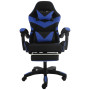 Sarantino Cueva Reclining High Back Office Gaming Chair Seat Retractable Footrest Office Computer Black & Blue thumbnail 1