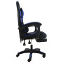 Sarantino Cueva Reclining High Back Office Gaming Chair Seat Retractable Footrest Office Computer Black & Blue thumbnail 4
