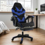 Sarantino Cueva Reclining High Back Office Gaming Chair Seat Retractable Footrest Office Computer Black & Blue thumbnail 8