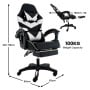 Sarantino Office Gaming Chair Cueva Reclining High Back with Footrest Office Computer Desk Seat thumbnail 3