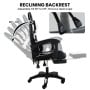 Sarantino Office Gaming Chair Cueva Reclining High Back with Footrest Office Computer Desk Seat thumbnail 6