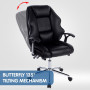 Faux Leather High Back Modern Reclining Executive Office Chair Black thumbnail 11