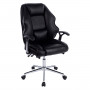 Faux Leather High Back Modern Reclining Executive Office Chair Black thumbnail 1