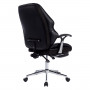 Faux Leather High Back Modern Reclining Executive Office Chair Black thumbnail 2