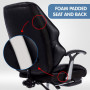 Faux Leather High Back Modern Reclining Executive Office Chair Black thumbnail 7