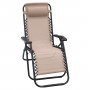 Zero Gravity Reclining Deck Camping Chair - Beige thumbnail 1