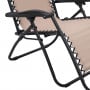 Zero Gravity Reclining Deck Camping Chair - Beige thumbnail 5