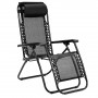 Zero Gravity Reclining Deck Chair - Black thumbnail 1