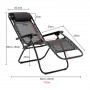 Zero Gravity Reclining Deck Chair - Black thumbnail 6