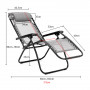 Zero Gravity Reclining Deck Chair - Grey thumbnail 7