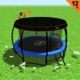Kahuna Trampoline 12 ft with Basketball Set and Roof - Blue thumbnail 1
