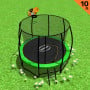 Kahuna Trampoline 10 ft with Basketball Set - Green thumbnail 1