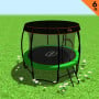 Kahuna Classic 6 ft Trampoline - Green with Roof thumbnail 1