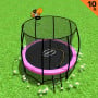 Kahuna Trampoline 10 ft with Basketball Set - Pink thumbnail 1