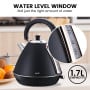 Pronti Toaster, Kettle & Coffee Machine Breakfast Set - Black thumbnail 7