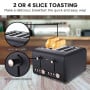 Pronti Toaster, Kettle & Coffee Machine Breakfast Set - Black thumbnail 8