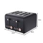 Pronti Toaster, Kettle & Coffee Machine Breakfast Set - Black thumbnail 4