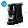 Pronti HomeMaid 3-in-1 Coffee Machine Multi-Capsule Pods and Ground Coffee Nespresso & Caffitaly Compatible CM-511HM thumbnail 3