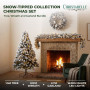 Christabelle 3pc Christmas Set: 1.5m Snow Flocked Tree 61cm Pre-Lit LED Wreath & 2.74m Frosted Garland Holiday Decor thumbnail 2