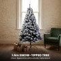 Christabelle 3pc Christmas Set: 1.5m Snow Flocked Tree 61cm Pre-Lit LED Wreath & 2.74m Frosted Garland Holiday Decor thumbnail 11