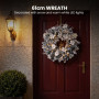 Christabelle 3pc Christmas Set: 1.5m Snow Flocked Tree 61cm Pre-Lit LED Wreath & 2.74m Frosted Garland Holiday Decor thumbnail 12