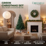 Christabelle Green Artificial Tree 1.8m 61cm Chadwick Wreath with Lights 2.7m Garland with LED Light thumbnail 2