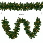 Christabelle Green Artificial Tree 1.8m 61cm Chadwick Wreath with Lights 2.7m Garland with LED Light thumbnail 18