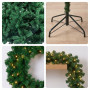 Christabelle Green Artificial Tree 1.8m 61cm Chadwick Wreath with Lights 2.7m Garland with LED Light thumbnail 7