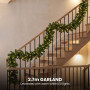 Christabelle Green Artificial Tree 1.8m 61cm Chadwick Wreath with Lights 2.7m Garland with LED Light thumbnail 14