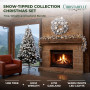 Christabelle Snow-Tipped Snowflocked Tree 61cm Snow Wreath Colonial with Lights 2.74m Garland Snow Frosted thumbnail 2