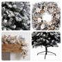 Christabelle Snow-Tipped Snowflocked Tree 61cm Snow Wreath Colonial with Lights 2.74m Garland Snow Frosted thumbnail 7